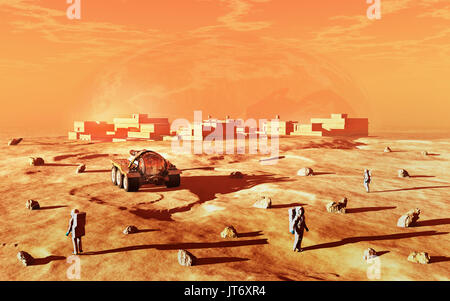 Terraforming auf dem Mars Stockfoto