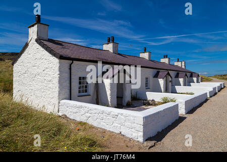 Piloten Cottages, auf llanddwyn Island, Angelsey Stockfoto
