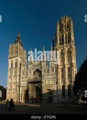 Fassade der Kathedrale von Rouen Stockfoto