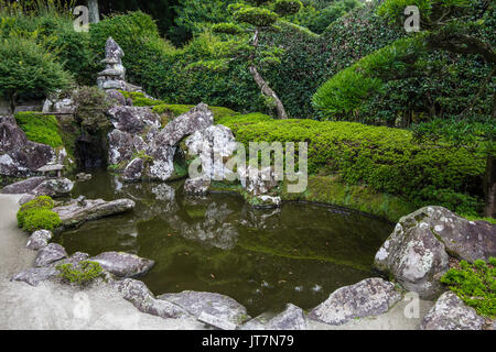 Mori shigemitsu Garten chiran Samurai Dorf - chiran war die Heimat von mehr als 500 Samurai Residenzen während der späten Edo-zeit. Teil des Charmes o Stockfoto