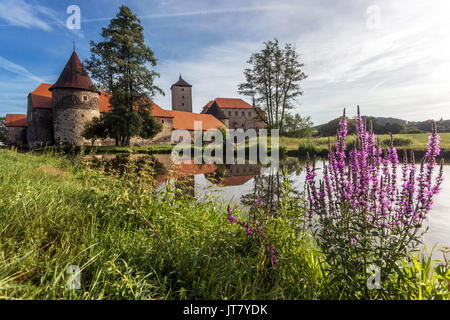 Svihov Kaste ist mittelalterliche Wasserburg, Tschechische Republik, Europa Stockfoto