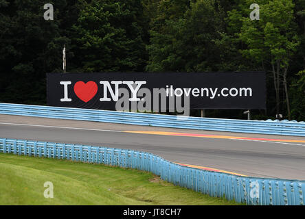 August 5, 2017: Allgemeine Ansicht eines I LOVE NY anschlagtafel vor der NASCAR XFINITY Serie Zippo 200 am Glen am Samstag, den 5. August 2017 in Watkins Glen International in Watkins Glen, New York. Reich Barnes/CSM Stockfoto