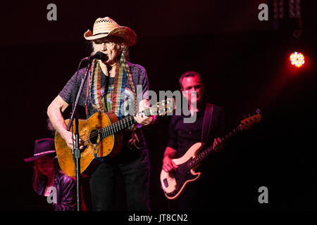 Merritt, Kanada. 6 Aug, 2017. Us-amerikanischer Musiker, Sänger und Songwriter Willie Nelson bei Rockin River Music Festival in Merrit, BC, Kanada. . Credit: Jamie Taylor/Alamy Leben Nachrichten. Stockfoto