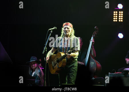 Merritt, Kanada. 6 Aug, 2017. Us-amerikanischer Musiker, Sänger und Songwriter Willie Nelson bei Rockin River Music Festival in Merrit, BC, Kanada. . Credit: Jamie Taylor/Alamy Leben Nachrichten. Stockfoto