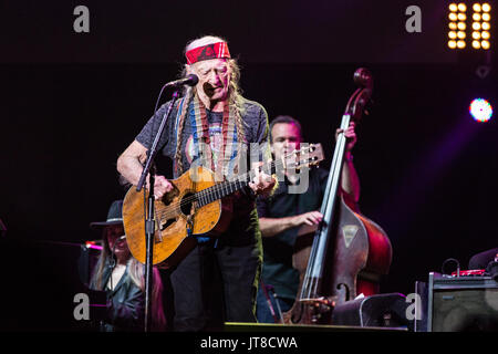 Merritt, Kanada. 6 Aug, 2017. Us-amerikanischer Musiker, Sänger und Songwriter Willie Nelson bei Rockin River Music Festival in Merrit, BC, Kanada. . Credit: Jamie Taylor/Alamy Leben Nachrichten. Stockfoto