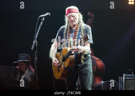 Merritt, Kanada. 6 Aug, 2017. Us-amerikanischer Musiker, Sänger und Songwriter Willie Nelson bei Rockin River Music Festival in Merrit, BC, Kanada. . Credit: Jamie Taylor/Alamy Leben Nachrichten. Stockfoto