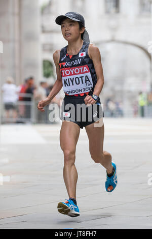 London, Großbritannien. 6 Aug, 2017. Mao Kiyota (JPN), 6. AUGUST 2017 - Leichtathletik: Leichtathletik-WM in London 2017, Women's Marathon in London, UK. Credit: Takashi Okui/LBA/Alamy leben Nachrichten Stockfoto