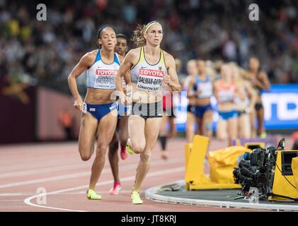 London, Grossbritannien. 06 Aug, 2017. Claudia SALMAN - RATH, Deutschland, Aktion, Siebenkampf 800 m, am 06.08.2017 Wirtschaft Championships 2017 in London/Grossbritannien, vom 04.08. - 13.08.2017. | Verwendung weltweit Quelle: dpa/Alamy leben Nachrichten Stockfoto