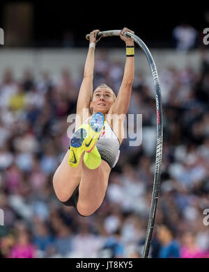 London, Grossbritannien. 06 Aug, 2017. Lisa RYZIH, Deutschland, Aktion. Finale Stabhochsprung Frauen am 06.08.2017 Wirtschaft Championships 2017 in London/Grossbritannien, vom 04.08. - 13.08.2017. | Verwendung weltweit Quelle: dpa/Alamy leben Nachrichten Stockfoto