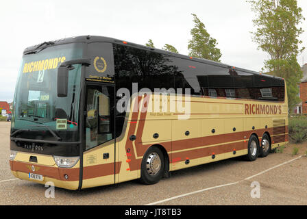 Richmonds Coaches, Trainer, Executive Travel, erste cla Fahrer, Betreiber, Unternehmen, Firmen, Reisen, Reise, Reisen, Urlaub, Exkursionen Stockfoto