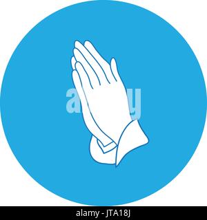 Vector Illustration der betende Hände Stock Vektor