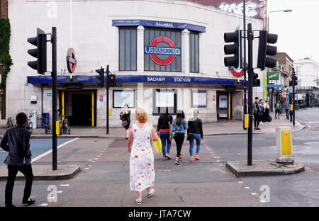 London UK-balham U-Bahnstation im Süden Londons Stockfoto