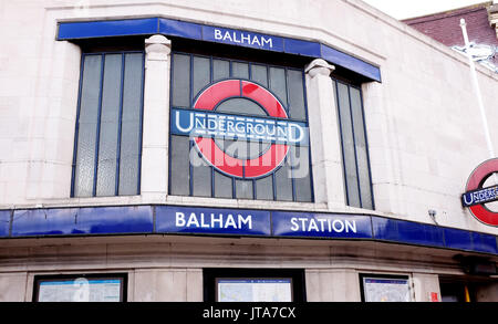 London UK-balham U-Bahnstation im Süden Londons Stockfoto