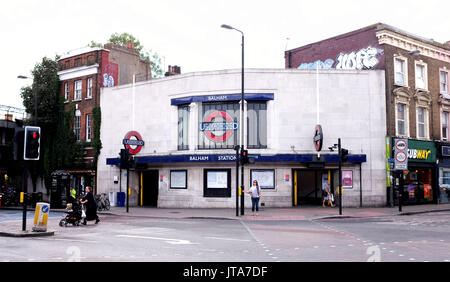 London UK-balham U-Bahnstation im Süden Londons Stockfoto