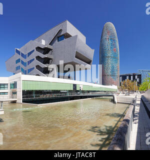 Torre Agbar, Architekt Jean Nouvel, Placa de les Glories Catalanes, Barcelona, Katalonien, Spanien, Europa Stockfoto