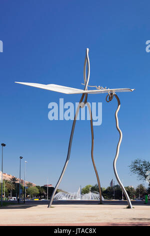 David und Goliath, Skulptur von Antoni Llena, Port Olimpic, Barcelona, Katalonien, Spanien, Europa Stockfoto