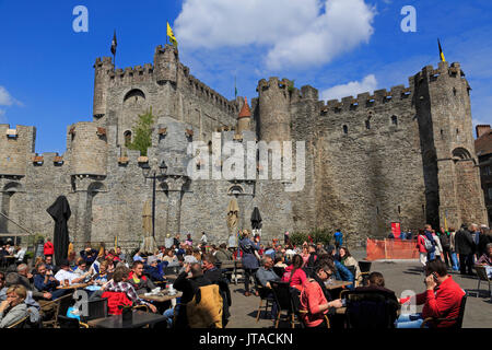 Burg Gravensteen, Gent, Ost-Flandern, Belgien, Europa Stockfoto