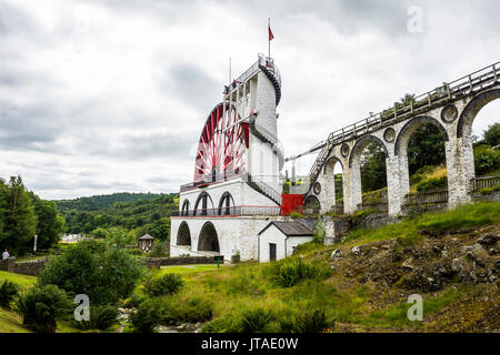 Das Great Laxey Wheel, Insel Man, Krone Abhängigkeit von Großbritannien, Europa Stockfoto