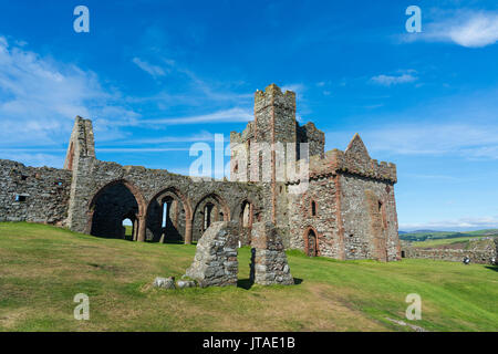 Peel Castle, Schälen, Isle of Man, Großbritannien, Europa Stockfoto