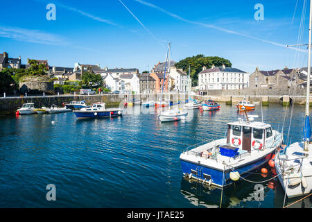 Hafen von Castletown, Insel Man, Krone Abhängigkeit von Großbritannien, Europa Stockfoto