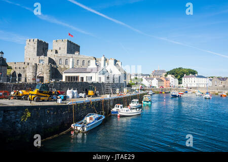 Hafen von Castletown, Insel Man, Krone Abhängigkeit von Großbritannien, Europa Stockfoto