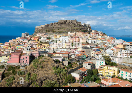 Blick auf Castelsardo, Sardinien, Italien, Mittelmeer, Europa Stockfoto