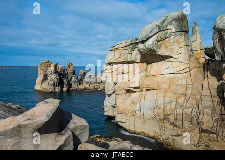 Riesige Granitfelsen auf St. Mary's, Isles of Scilly, England, Vereinigtes Königreich, Europa Stockfoto