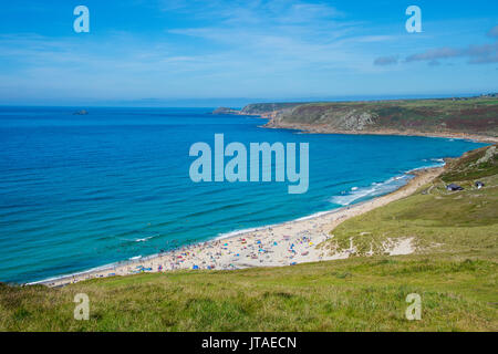 Blick über Sennen Cove, Cornwall, England, Vereinigtes Königreich, Europa Stockfoto