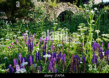 Der Garten von Ninfa, der verlassenen Stadt, Cisterna di Latina, Latium, Italien, Europa Italien Stockfoto