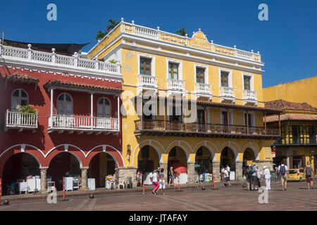 Plaza de Los Coches, Cartagena, Kolumbien Stockfoto