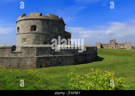 Heinrichs VIII Fort in Pendennis Castle, Falmouth, Cornwall, England, Vereinigtes Königreich, Europa Stockfoto