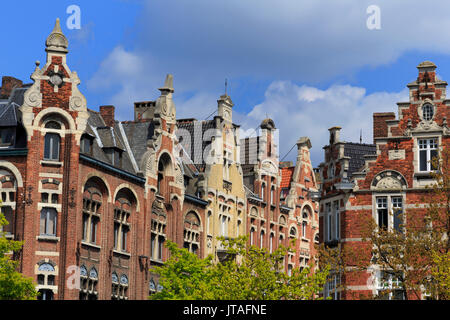 Vrijdag Markt, Gent, Ost-Flandern, Belgien, Europa Stockfoto