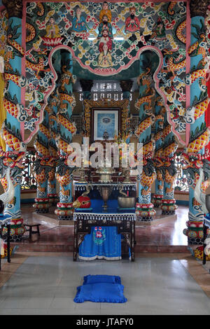 Cao Dai Tempel, Ho Chi Minh City, Vietnam, Indochina, Südostasien, Asien Stockfoto