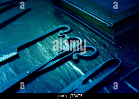 Haut-Pflege-Tool, Details der Objekte, die Haut, traditionelles Handwerk zu arbeiten Stockfoto