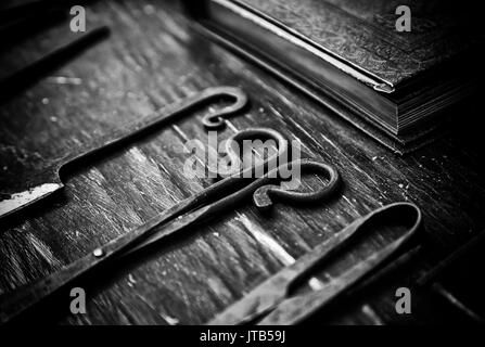 Haut-Pflege-Tool, Details der Objekte, die Haut, traditionelles Handwerk zu arbeiten Stockfoto