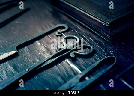 Haut-Pflege-Tool, Details der Objekte, die Haut, traditionelles Handwerk zu arbeiten Stockfoto