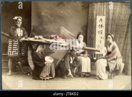 Japanische Frau in der Sänfte (Wurf), Japan Stockfoto