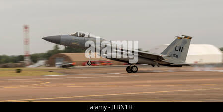 F-15C Eagle, 493d. Kampfgeschwader beim Royal International Air Tattoo Stockfoto