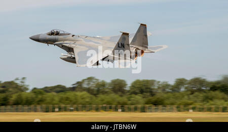 F-15C Eagle, 493d. Kampfgeschwader beim Royal International Air Tattoo Stockfoto