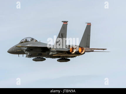 F-15E Strike Eagle USAF von der RAF Lakenheath im Royal International Air Tattoo Stockfoto