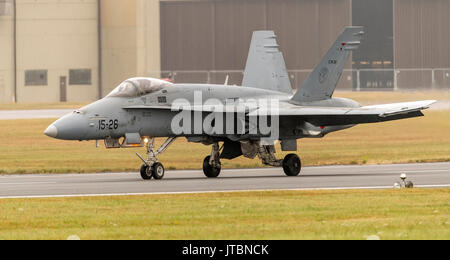 F-18 Hornet, spanisches Air Force-Ausstellungsteam bei der Royal Intenational Air Tattoo Stockfoto