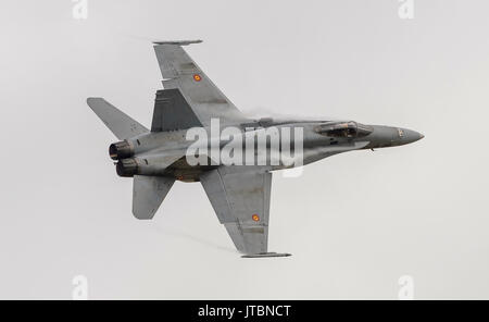 F-18 Hornet, spanisches Air Force-Ausstellungsteam bei der Royal Intenational Air Tattoo Stockfoto
