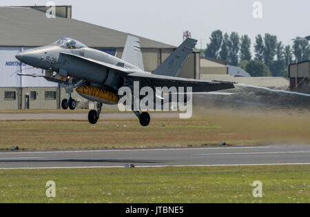 F-18 Hornet, spanisches Air Force-Ausstellungsteam bei der Royal Intenational Air Tattoo Stockfoto