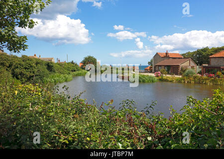 Ein Blick auf die alte Mühle in Norfolk Dorf mundesley-on-sea, Norfolk, England, Vereinigtes Königreich. Stockfoto