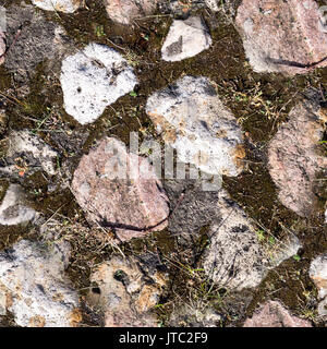 Nahtlose ländlichen Stein Pflaster. Hintergrund, Natur. Stockfoto