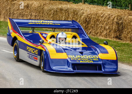 1973 Porsche 917/30 CanAm racer am Goodwood Festival 2017 von Geschwindigkeit, Sussex, UK. Stockfoto