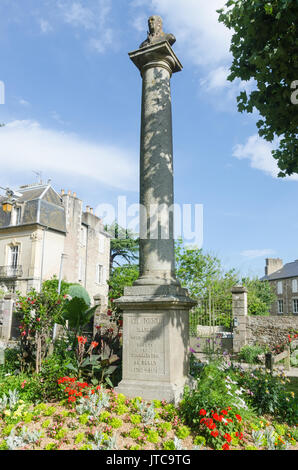 Jardin Anglais in der mittelalterlichen Stadt Dinan Bretagne, North Western Frankreich Stockfoto