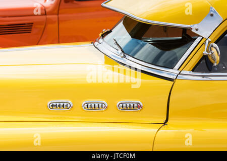 1950 Buick Eight" gehackt und ließ "Custom Auto an ein amerikanisches Auto zeigen. Essex. Großbritannien Stockfoto