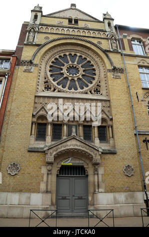 Alte Kirche in der Rue des crignons, Amiens, Somme, Hauts-de-France, Frankreich Stockfoto