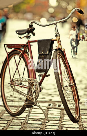 Geparkte Fahrrad Stockfoto